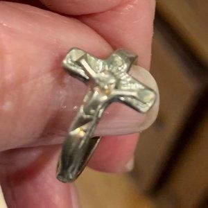 Sterling Silver Crucifx Ring